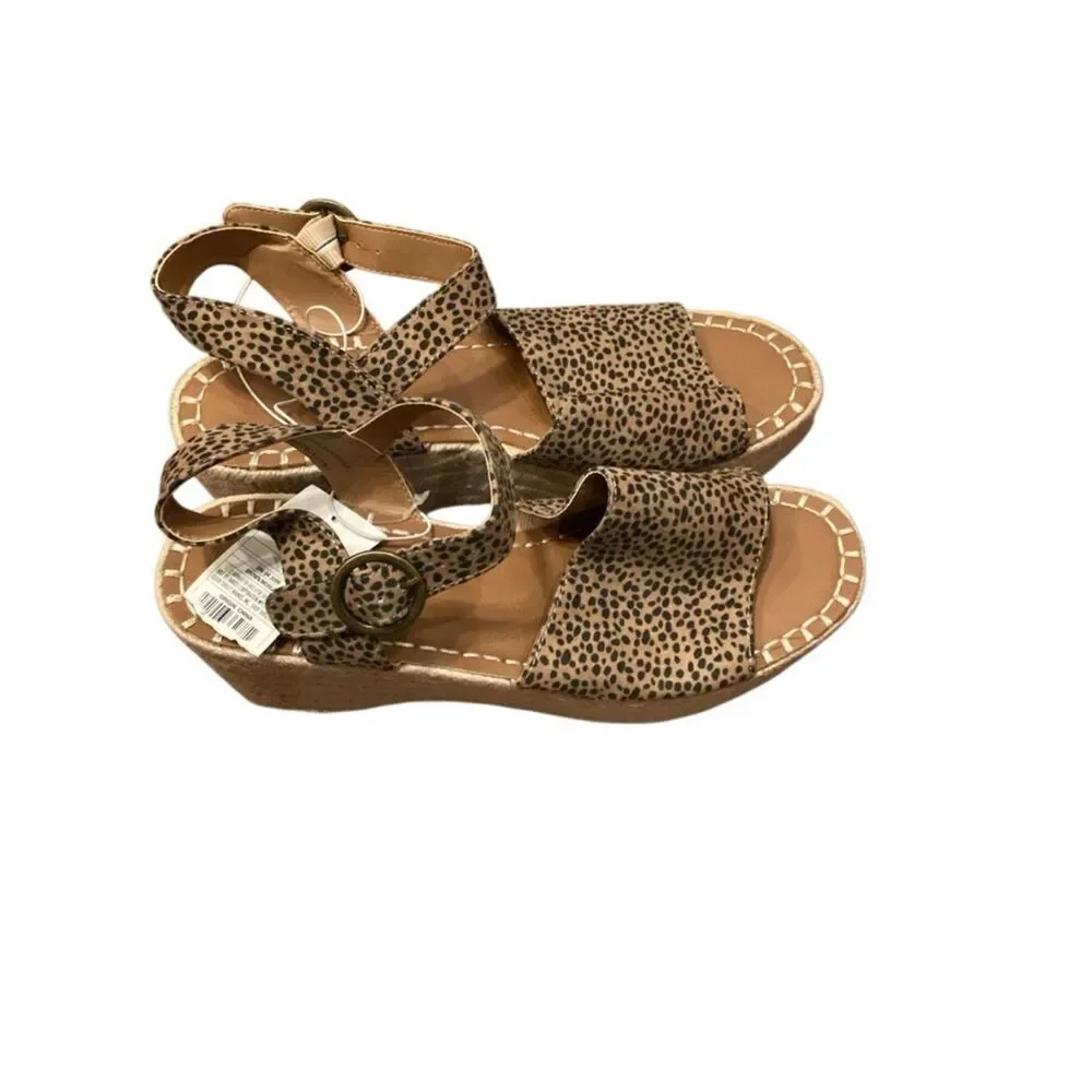 NWT Universal Thread leopard print Morgan espadrille wedge sandals Size 9